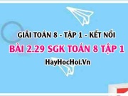 Bài 2.29 SGK Toán 8 tập 1 Kết nối tri thức